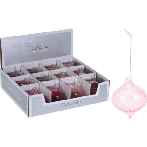 SFERA VETRO 8CM ROSA 2ASS